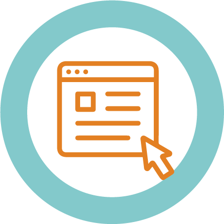 Icono de ventana digital con cursor