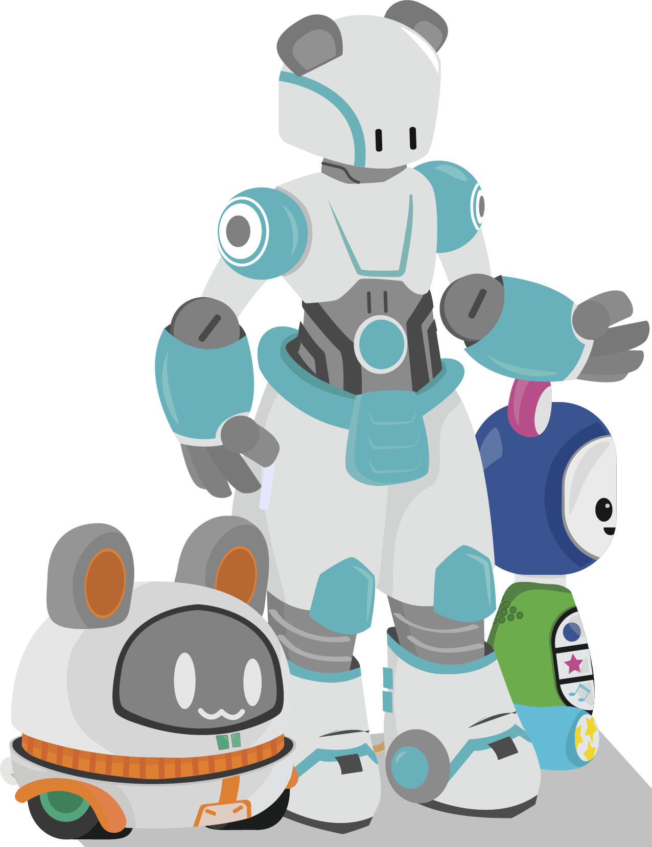 Imagen vectorial de las mascotas de la empresa